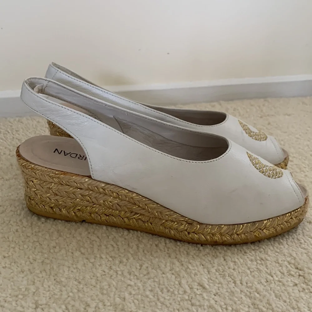 Charles Jourdan leather espadrilles